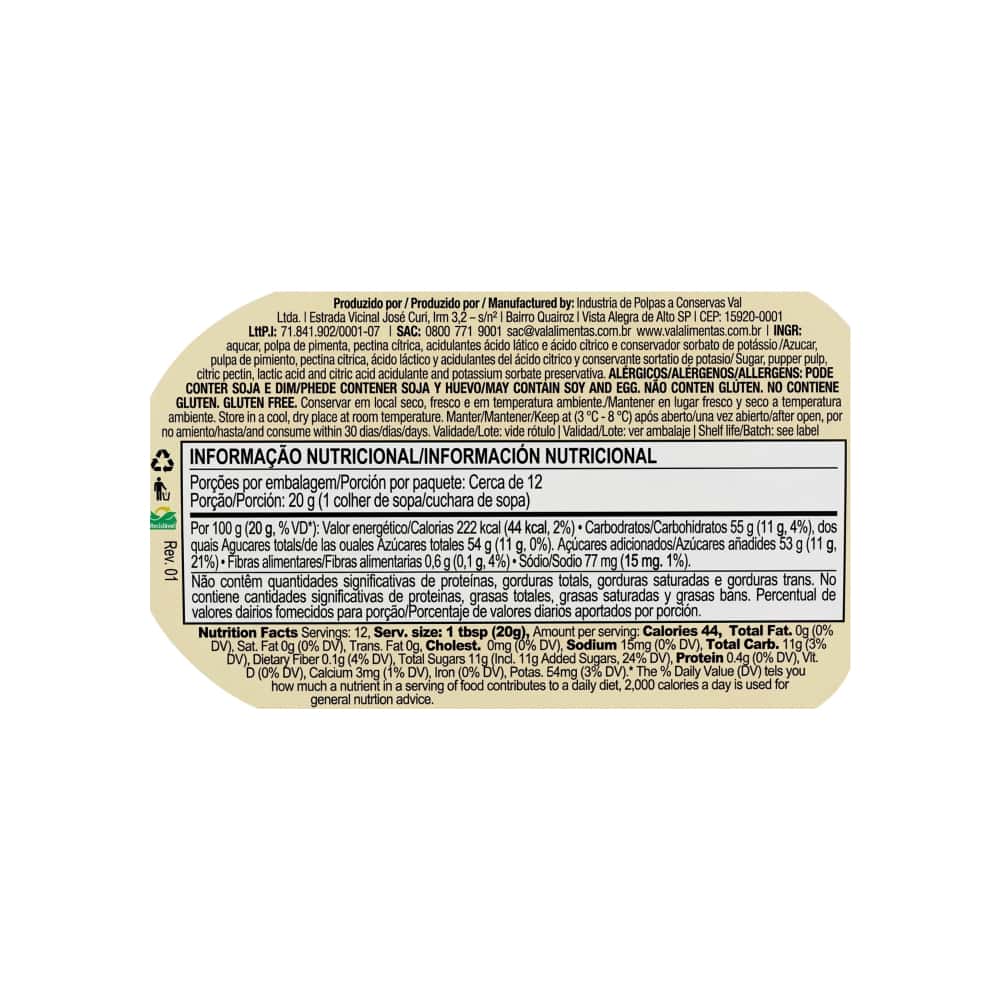 Mermelada agridulce de pimientos Val Super Yu (230 g / 8.11 oz) - Miniatura 3