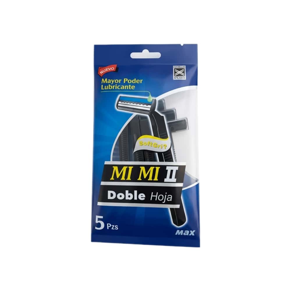 Máquinas de afeitar desechables doble hoja MI MI II (5 U) - Miniatura 1