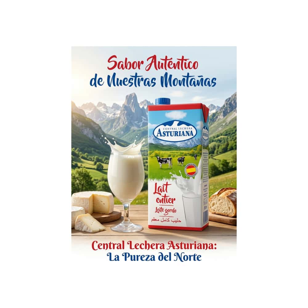 Leche entera Central Lechera Asturiana (1 L) - Miniatura 5