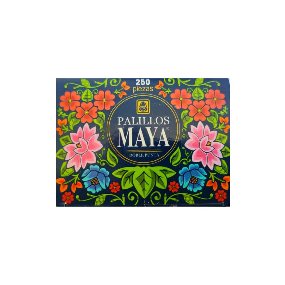 Palillos para dientes redondos de madera doble punta Maya (250 U) - Miniatura 1