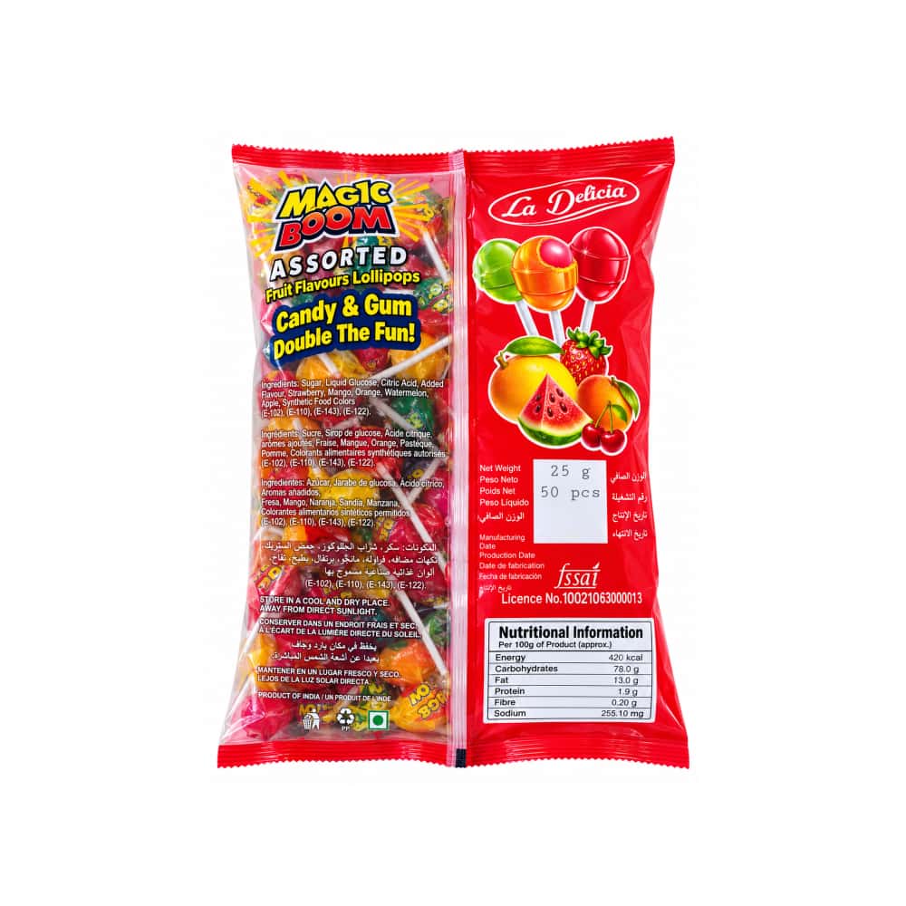 Chupa chupa de sabores frutales La Delicia (1.25 kg / 2.75 lb) - Miniatura 2