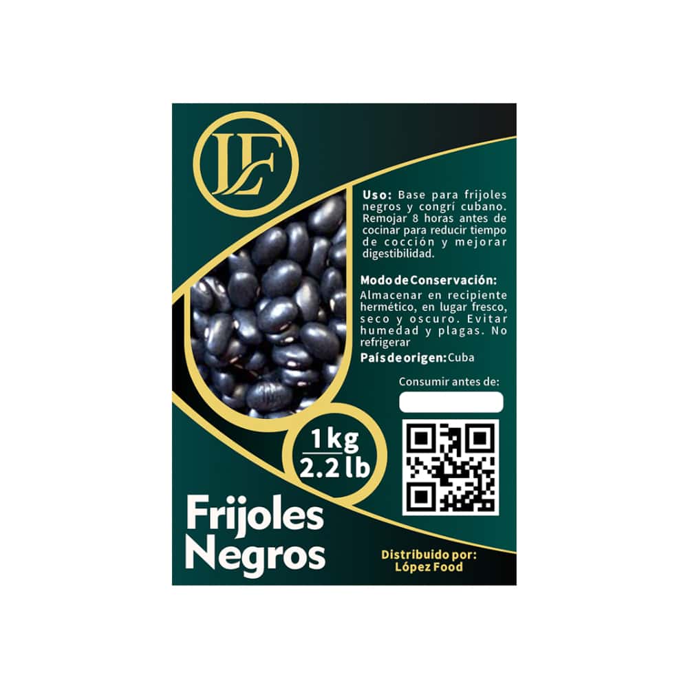 Frijoles negros LF (1 kg / 2.2 lb) - Miniatura 2