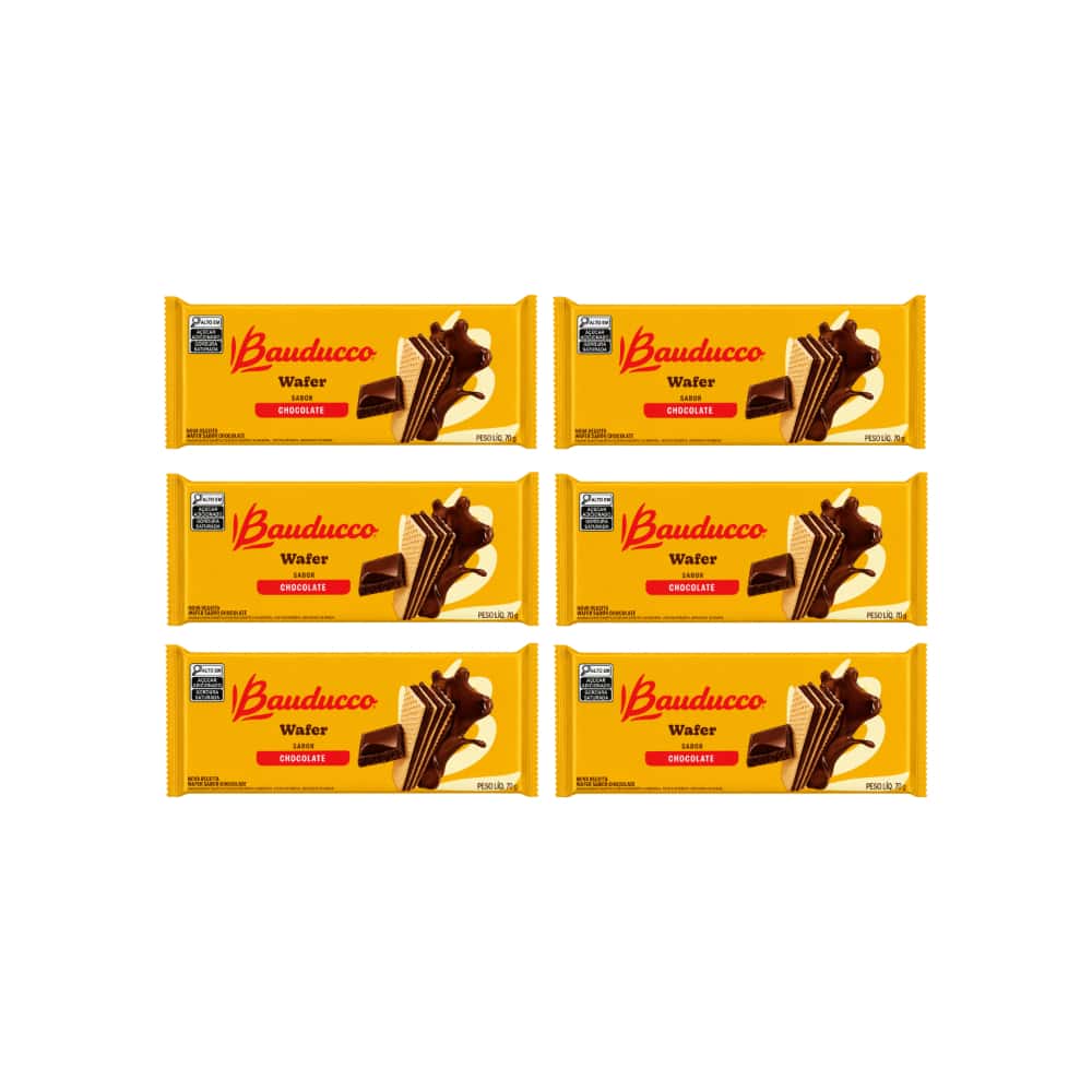 Sorbetos rellenos con crema sabor a chocolate Bauducco (6 x 70 g / 2.46 oz) - Miniatura 1