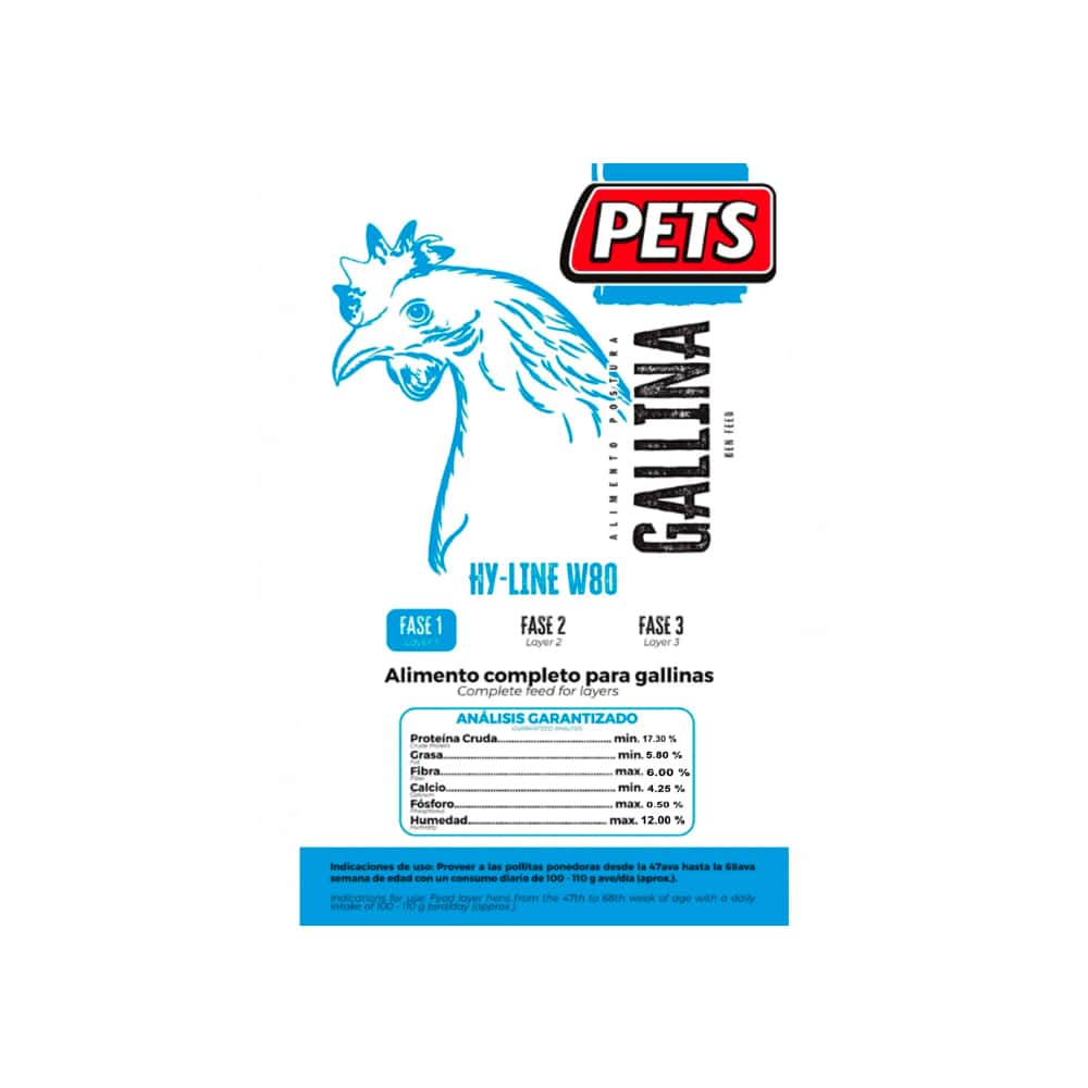 Pienso para gallinas ponedoras fase 1 Pets (45.36 kg / 100 lb) - Miniatura 3