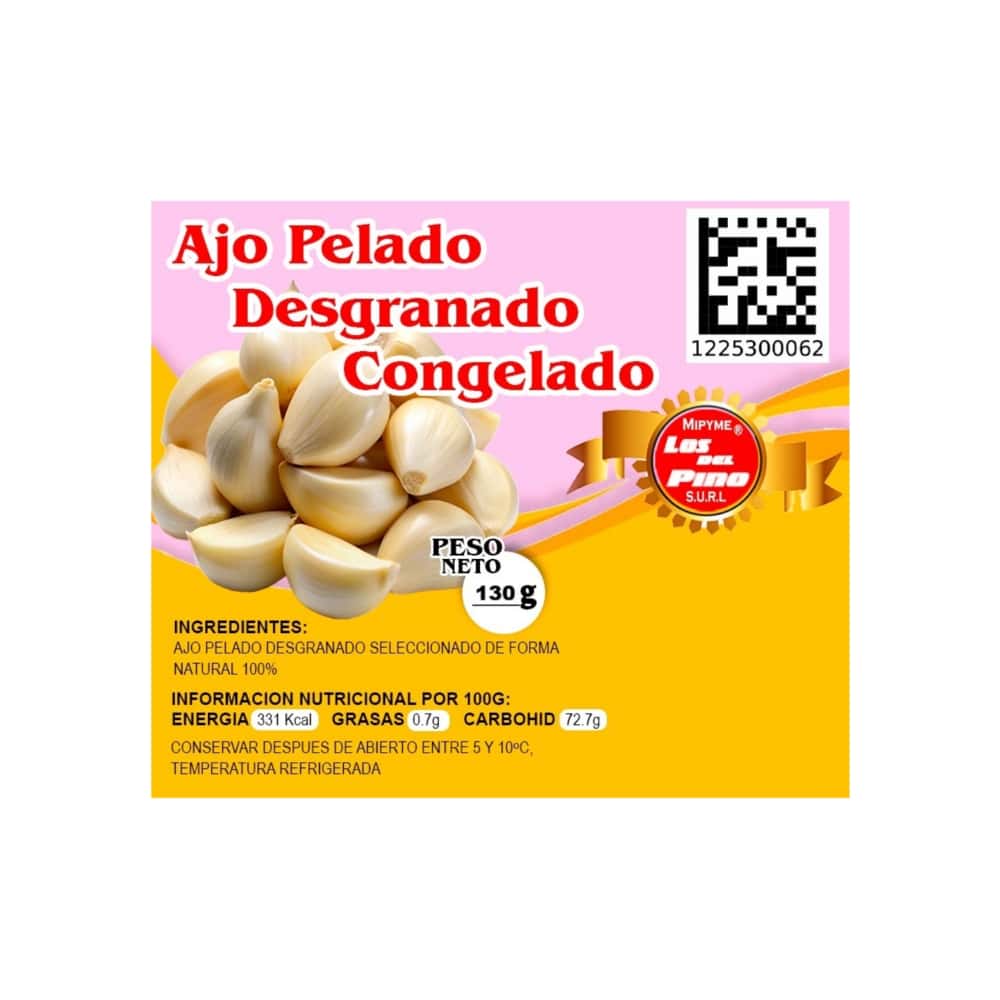 Ajo pelado desgranado congelado Los del Pino (130 g / 4.58 oz) - Miniatura 3