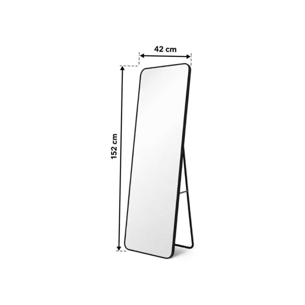 Espejo de cuerpo entero con soporte con borde negro 152 x 142 cm XL Soluciones - Miniatura 2