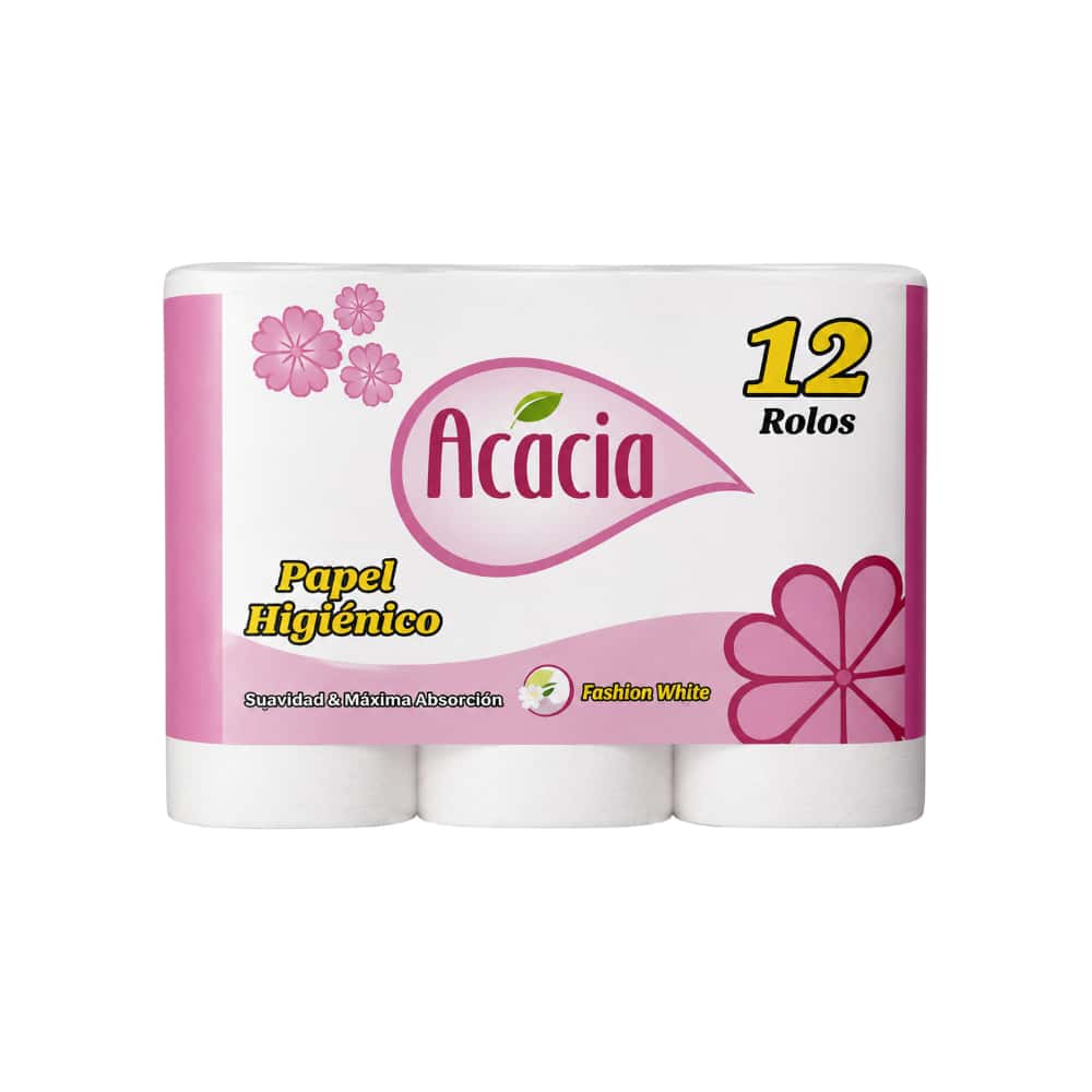 Papel sanitario doméstico doble hoja Acácia (12 U) - Miniatura 3
