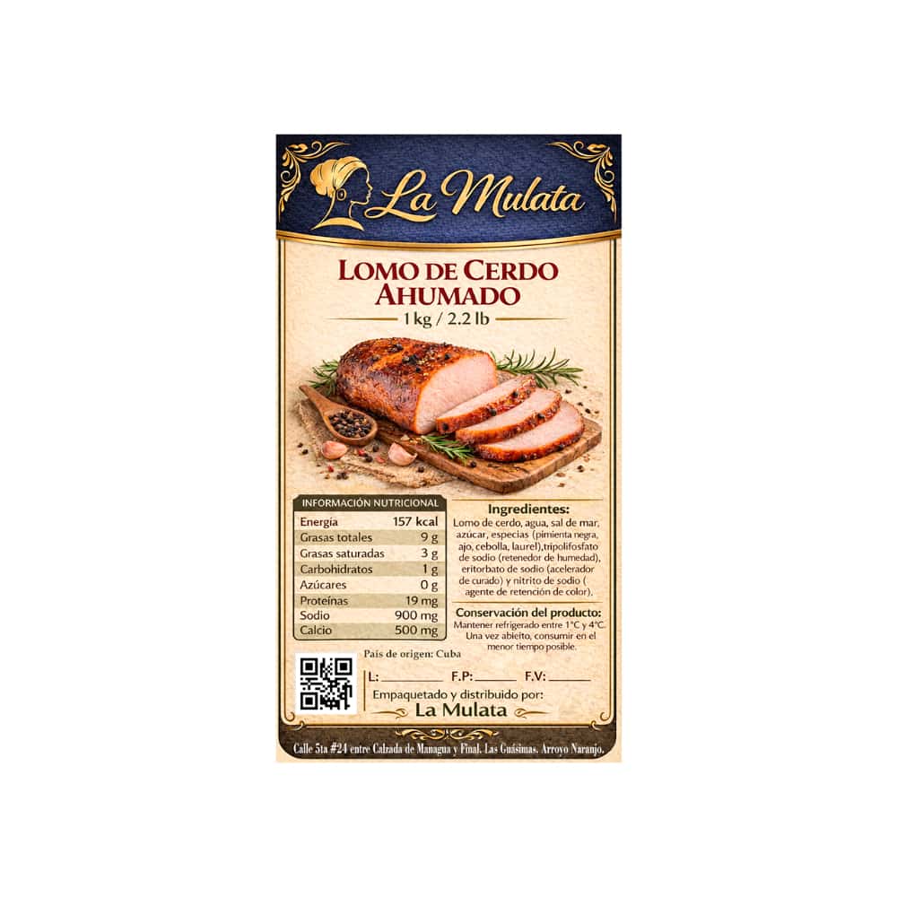 Lomo de cerdo ahumado La Mulata (1 kg / 2.2 lb) - Miniatura 2