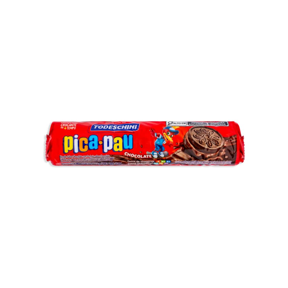 Galletas de chocolate con relleno sabor a chocolate Pica Pau Todeschini (36 x 115 g / 4.06 oz) - Miniatura 2
