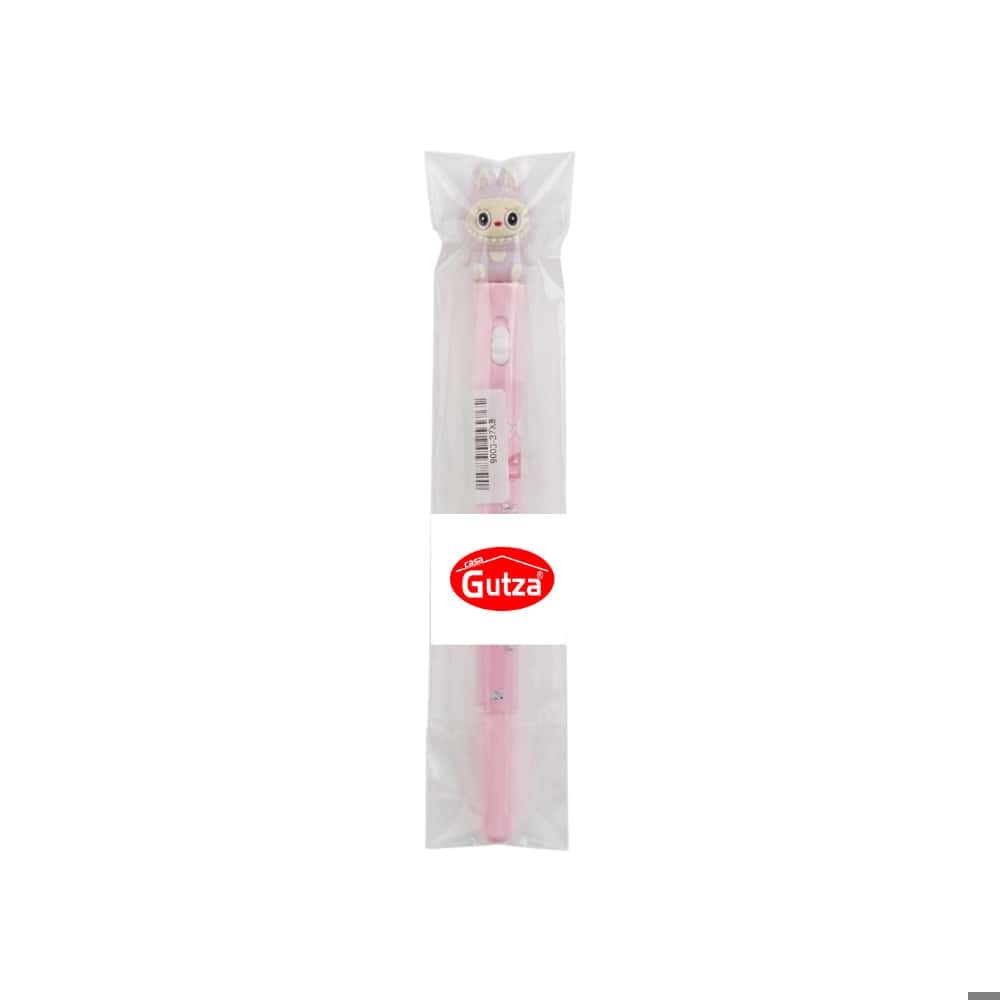Bolígrafo de gel rosado con luz LED diseño de Labubu Gutza - Miniatura 3