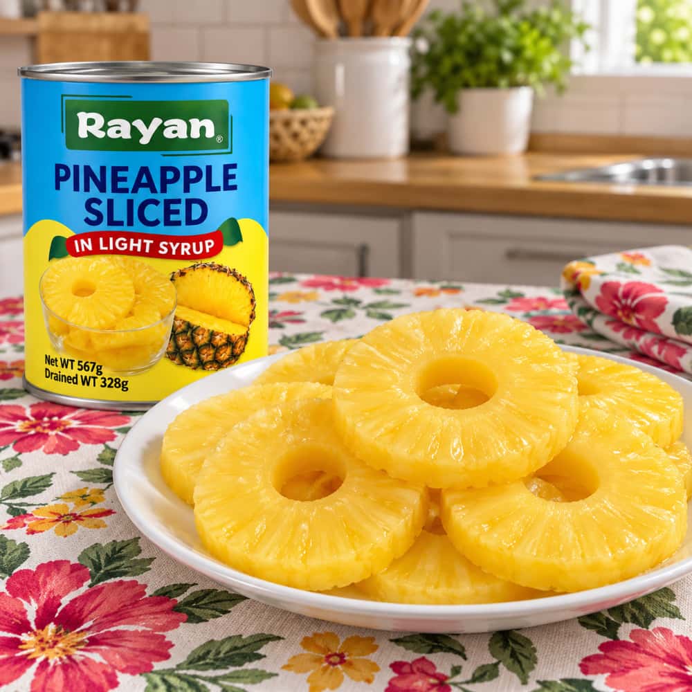Rodajas de piña en almíbar ligero Rayan (567 g / 1.25 lb) - Miniatura 3