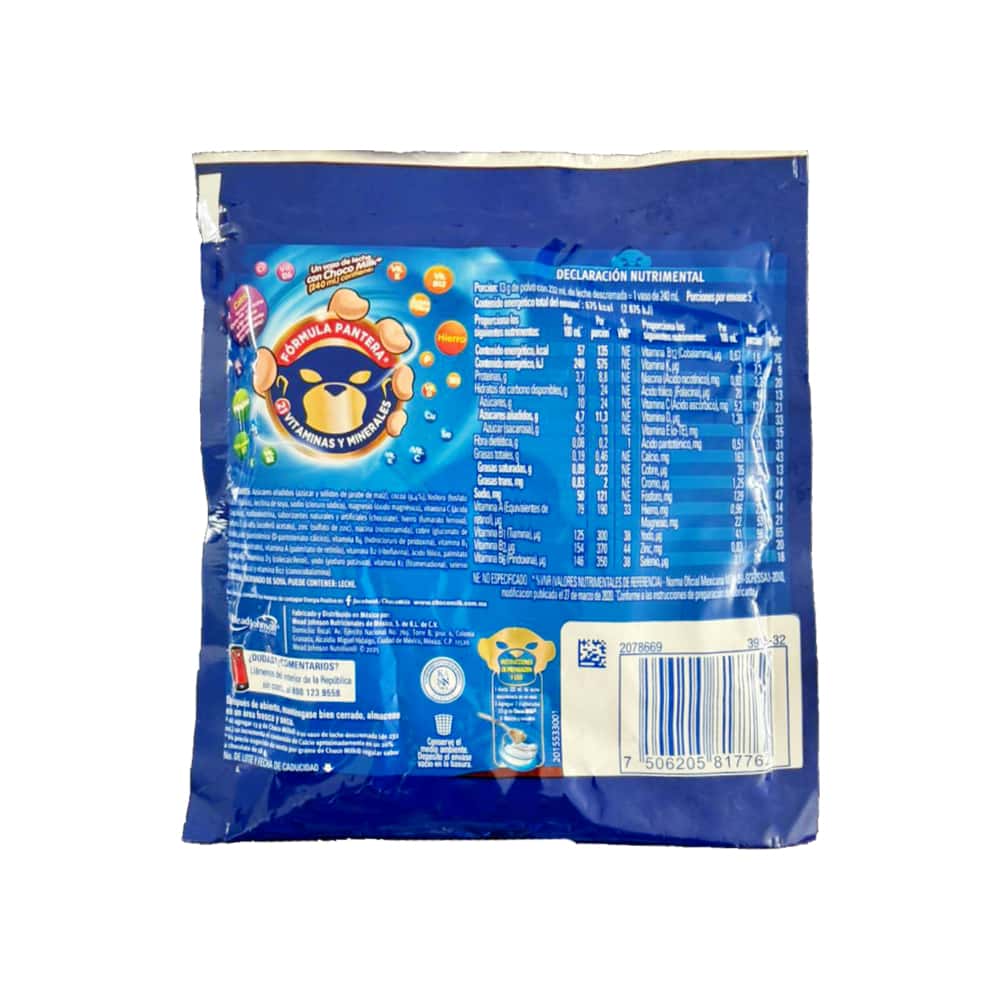 Alimento en polvo fortificado para preparar una bebida sabor a chocolate Choco Milk (65 g / 2.29 oz) - Miniatura 2