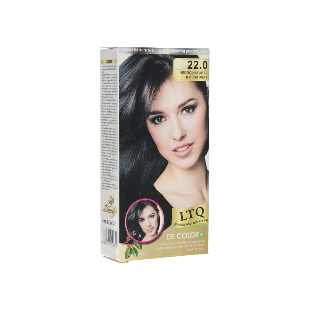 Tinte en crema para el cabello No. 22.0 negro natural LTQ (120 ml) - Miniatura 1