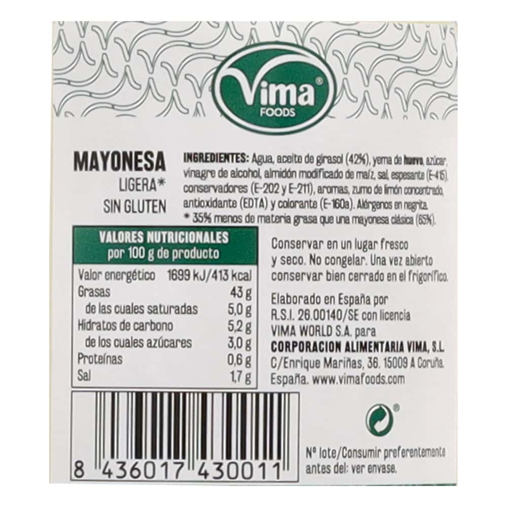 Mayonesa Vima Foods 450 ml - Miniatura 11