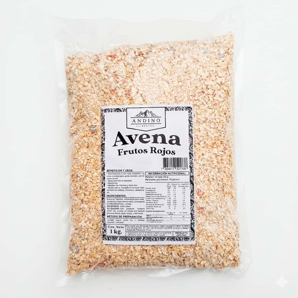 Avena en hojuelas frutos rojos Andino (1 kg / 2.2 lb) - Miniatura 1