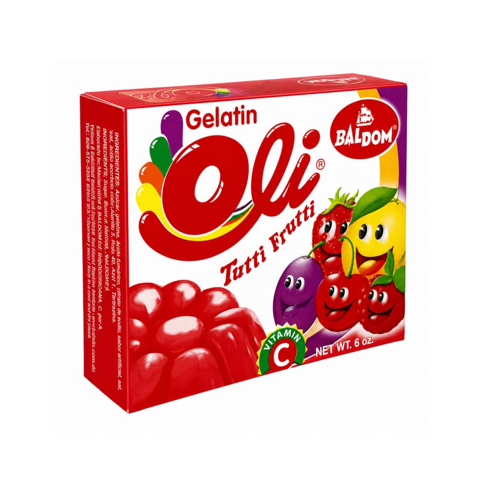 Gelatina sabor tutti frutti Oli (170 g / 6 oz) - Miniatura 3