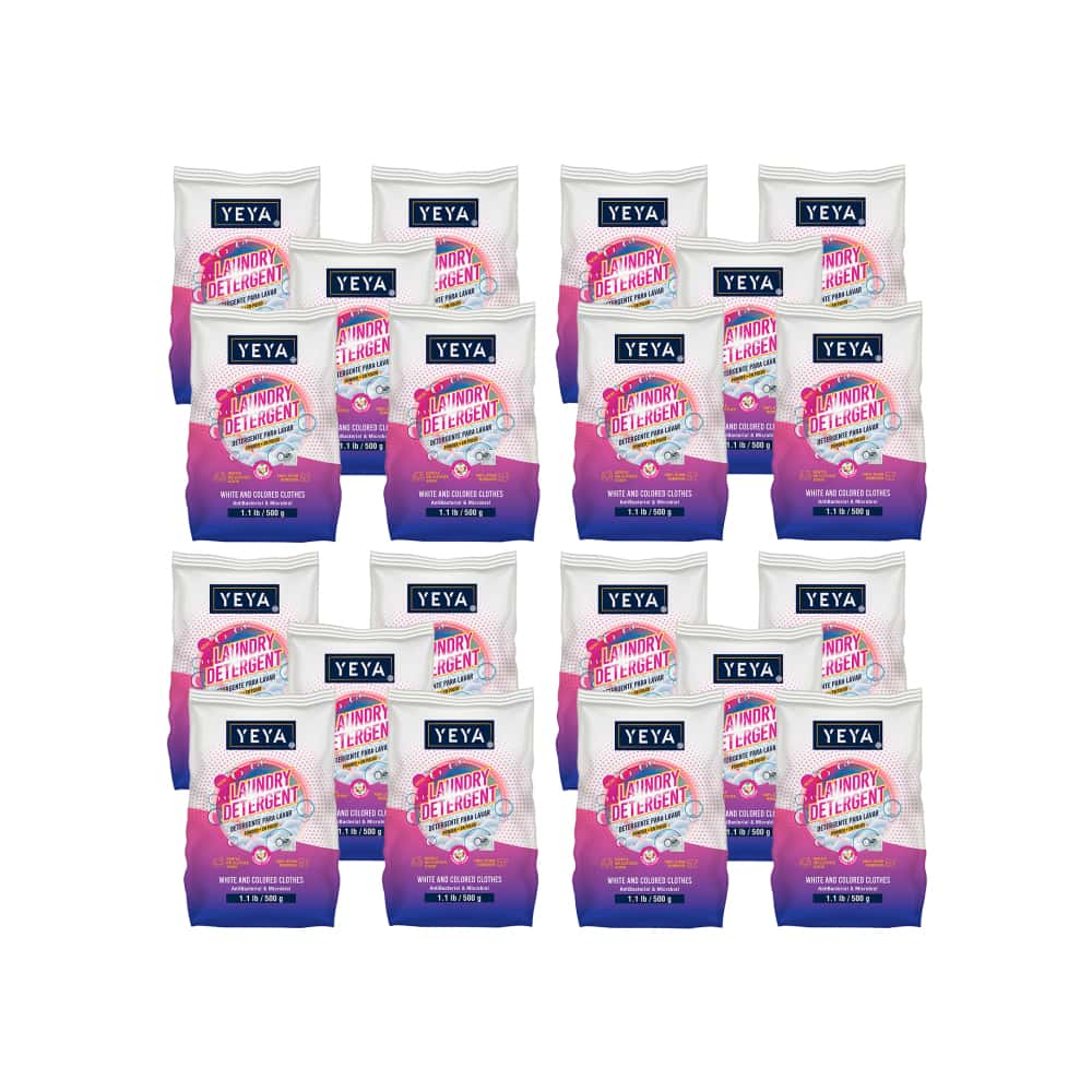 Detergente en polvo con aroma a flores YEYA (20 x 500 g / 1.1 lb) - Miniatura 1