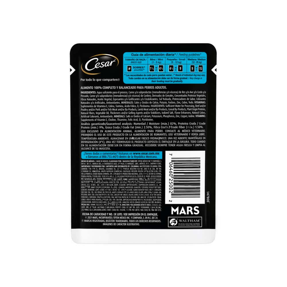 Alimento para perros cordero en su jugo Mini Fillets Cesar (75 g / 2.65 oz) - Miniatura 2