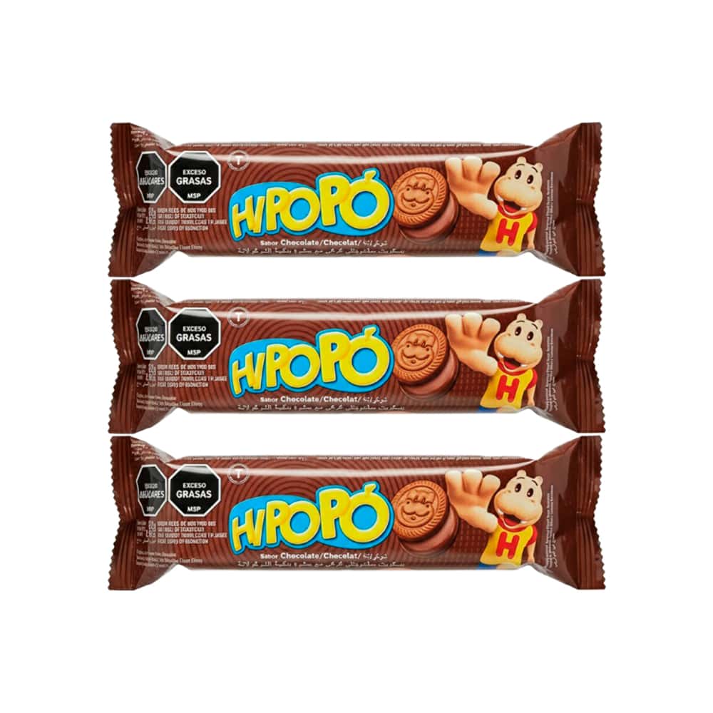 Galletas con relleno sabor chocolate Hipopó (3 x 80 g , 2.82 oz) - Miniatura 1