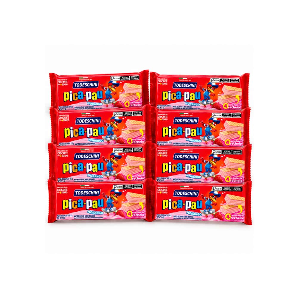 Sorbeto de fresa pica-pau Todeschini (8 x 115 g / 4.06 oz) - Miniatura 1