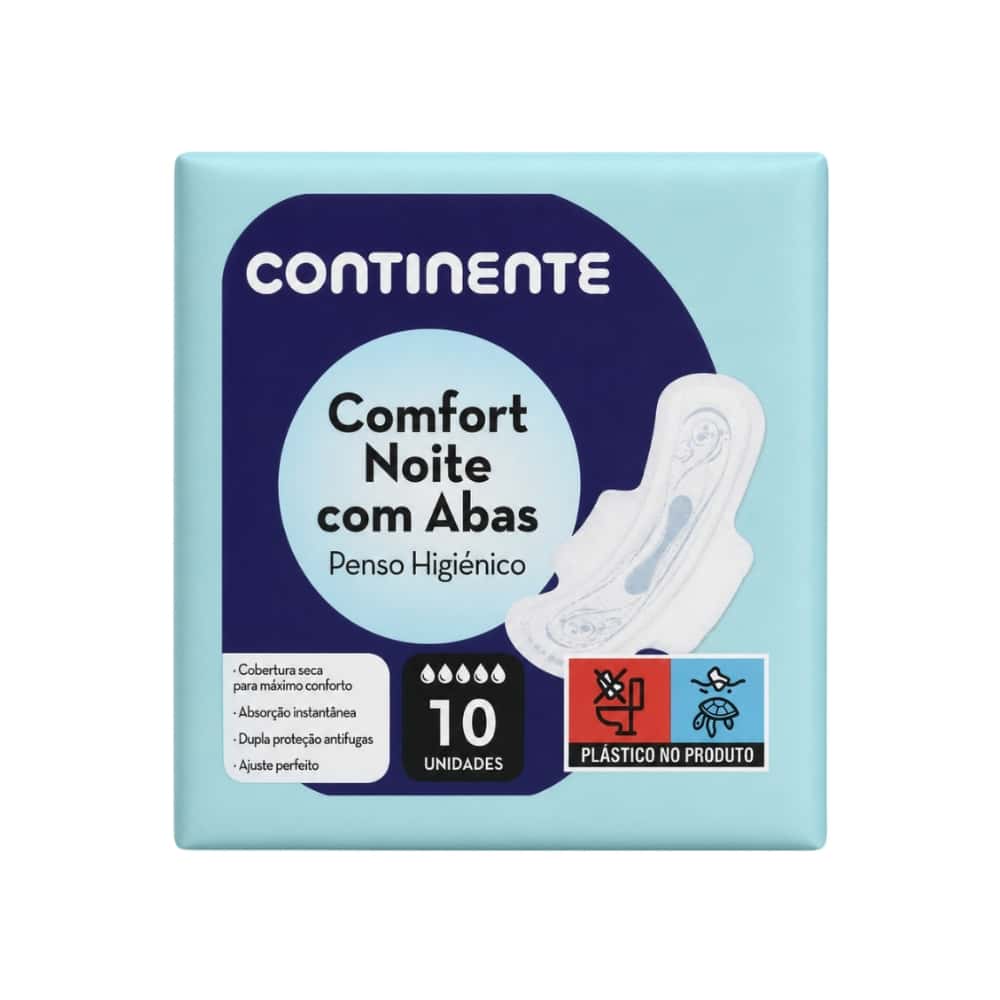 Compresas sanitarias nocturnas con alas Continente (10 U) - Miniatura 1