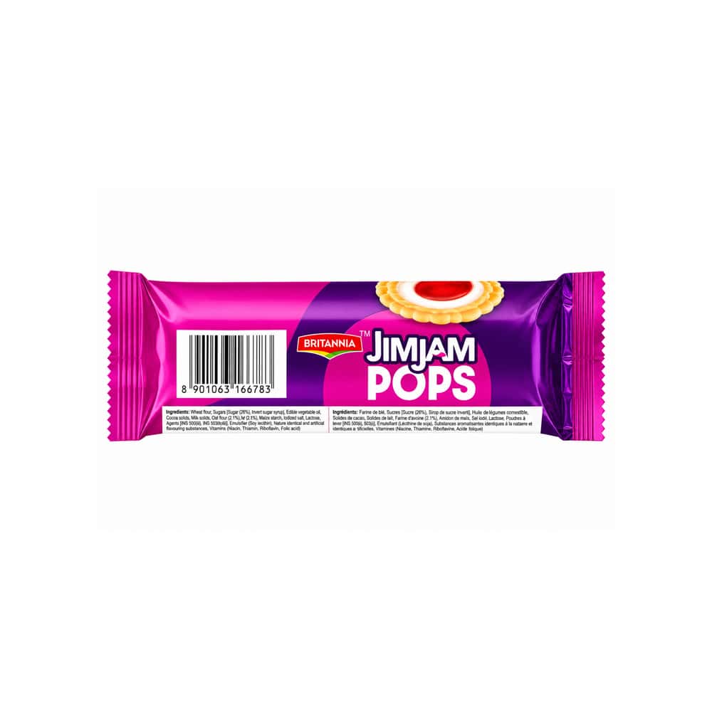 Galletas con centro de crema de vainilla y mermelada Britannia JimJam (70 g / 2.47 oz) - Miniatura 2