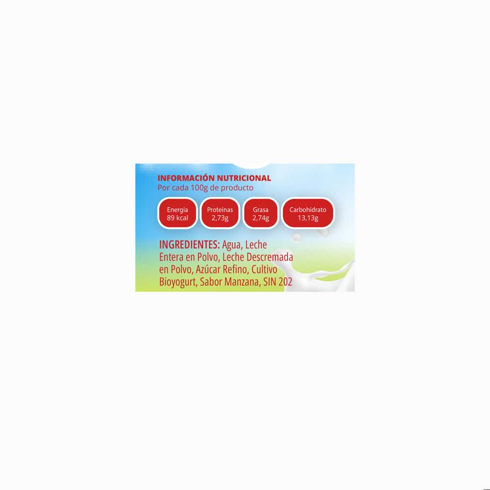 Yogurt probiótico de coágulo sabor manzana RHD (4 L) - Miniatura 2