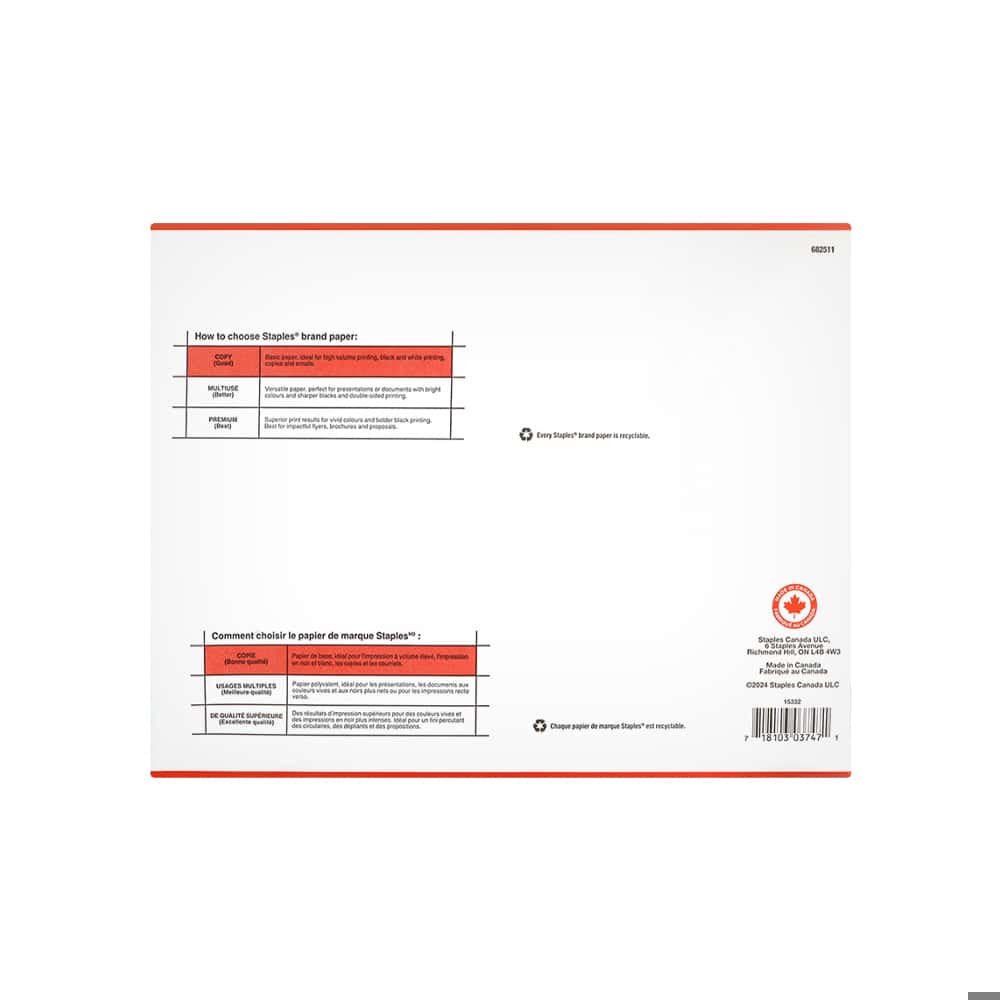 Paquete de hojas formato carta Staples (500 U) - Miniatura 3