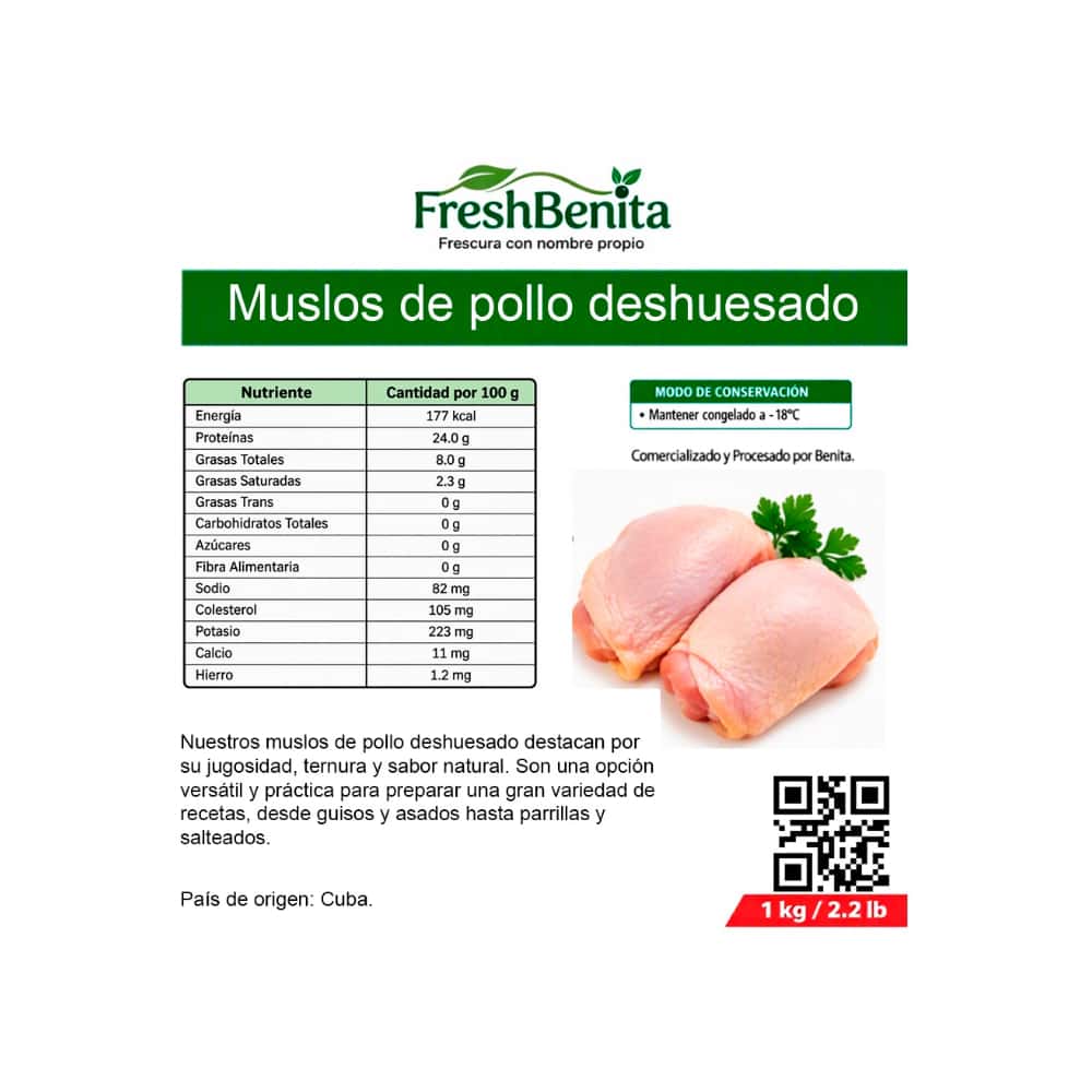 Muslos de pollo deshuesados FreshBenita (1 kg / 2.2 lb) - Miniatura 2