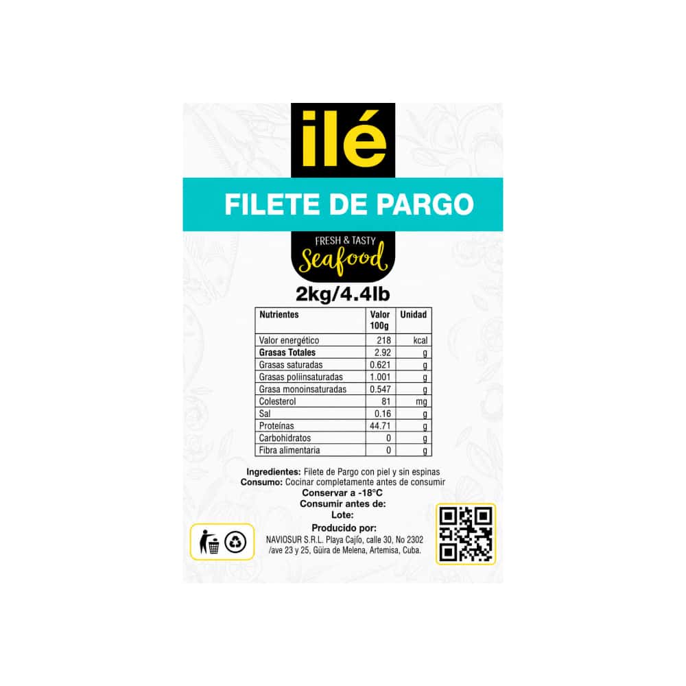 Filete de pescado pargo Ilé (2 x 2 kg / 4.4 lb) - Miniatura 3