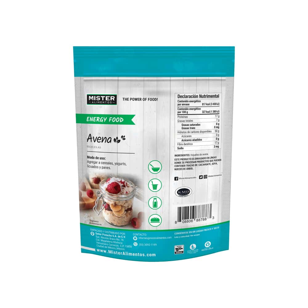 Avena natural en hojuelas Mister Natural (250 g / 8.82 oz) - Miniatura 2