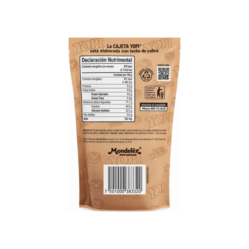 Dulce de leche de cabra cajeta quemada Yopi (250 g / 8.82 oz) - Miniatura 2