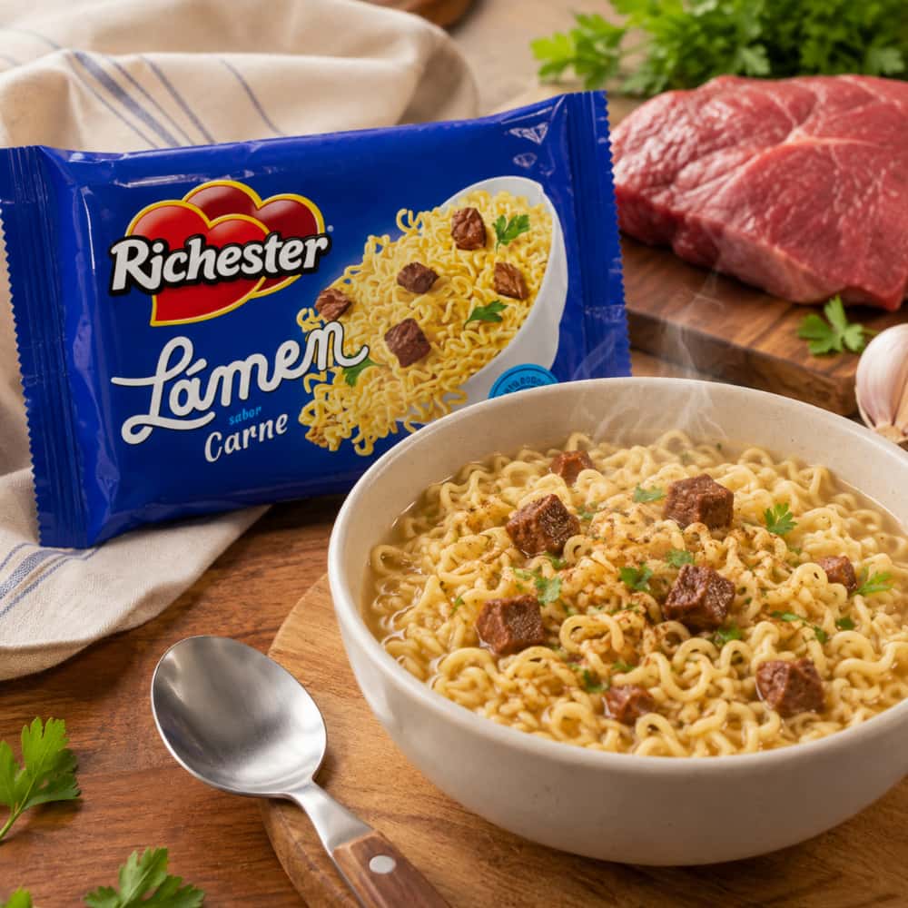 Sopa instantánea sabor a carne Richester (74.3 g / 2.62 oz) - Miniatura 4