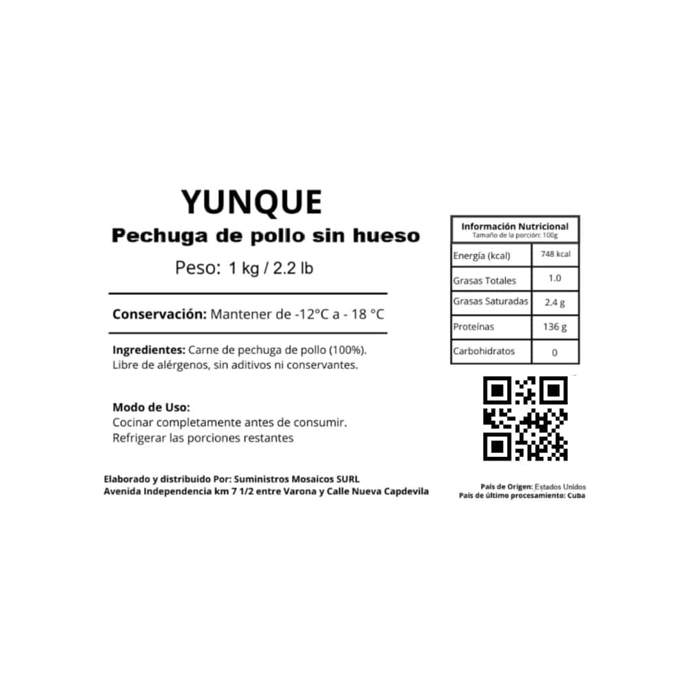 Pechuga de pollo sin hueso Yunque (2 x 1 kg / 2.2 lb) - Miniatura 3