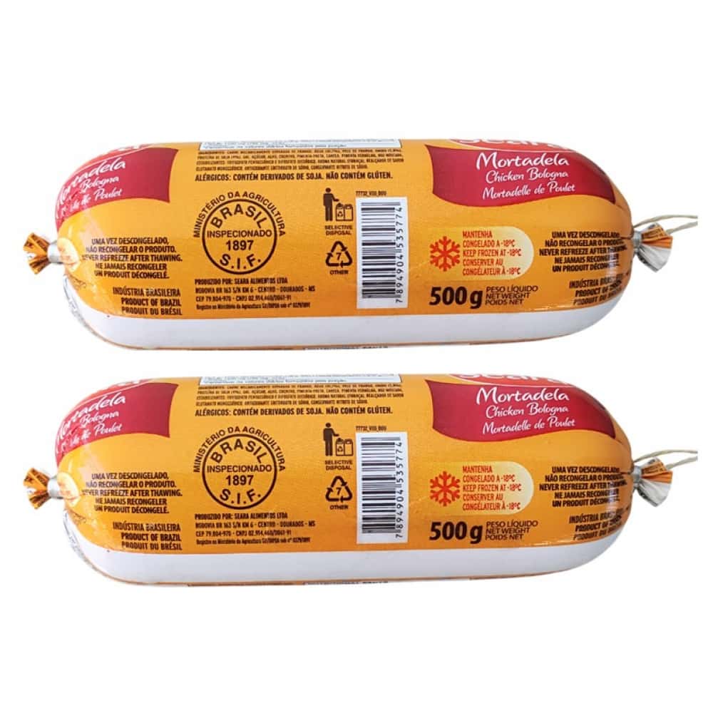 Mortadela de pollo Seara (2 x 500 g / 1.1l lb) - Miniatura 1