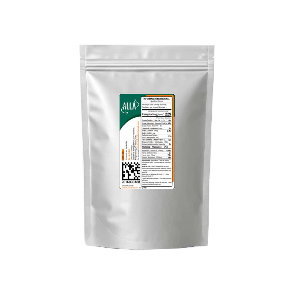 Chocolate en polvo ALLÁ (454 g / 1 lb) - Miniatura 3