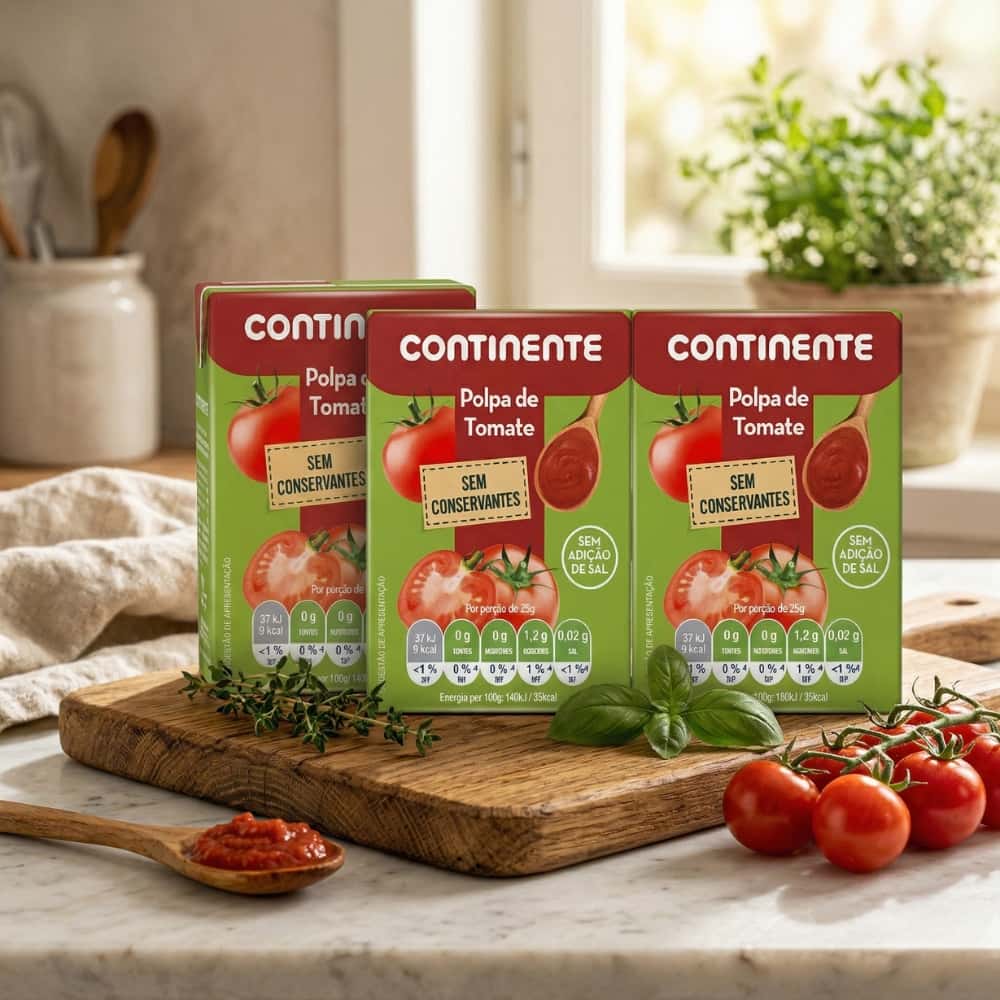 Pulpa de tomate pasteurizada Continente (3 x 210 g / 7.40 oz) - Miniatura 4