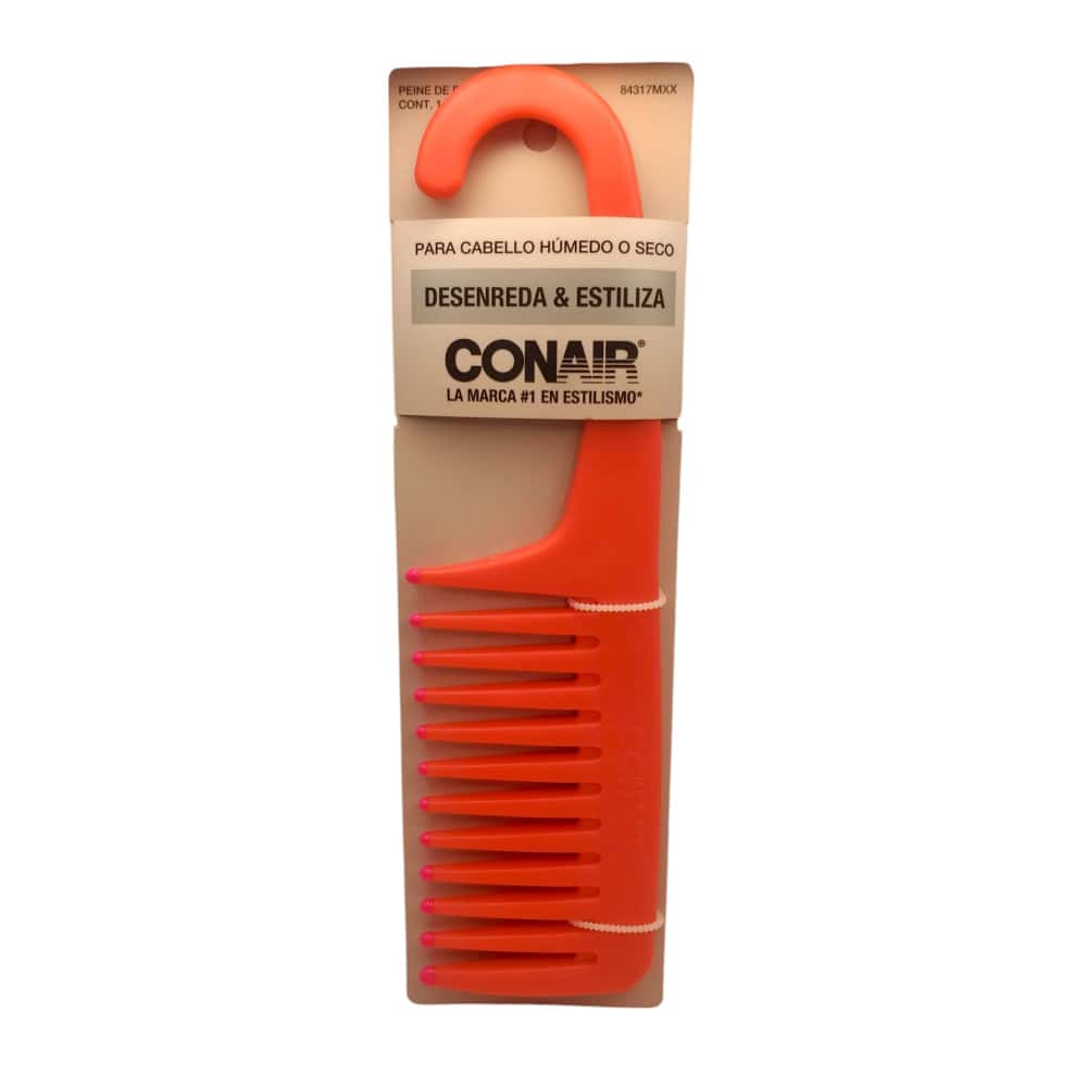 Peine de ducha color naranja para cabello húmedo o seco Conair 84317MXX - Miniatura 2