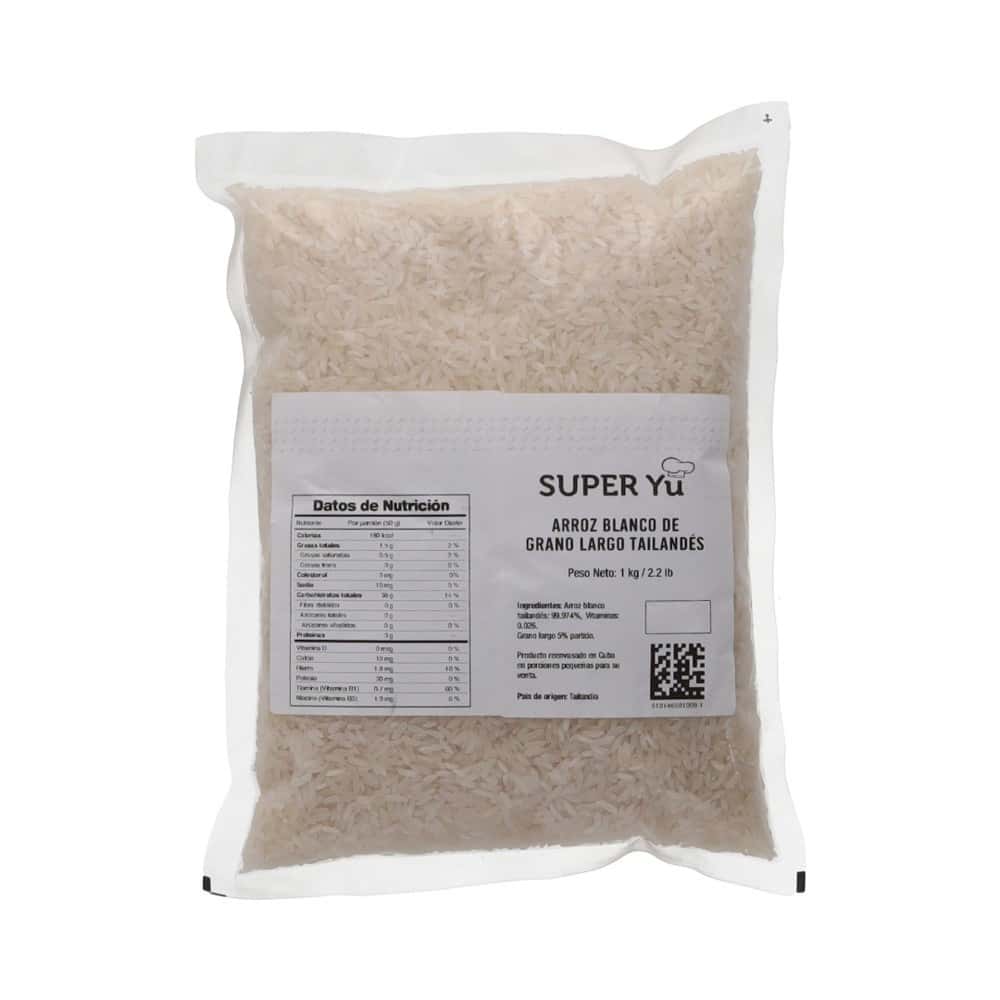 Arroz blanco de grano largo tailandés Super Yu (1 kg / 2.2 lb) - Miniatura 2