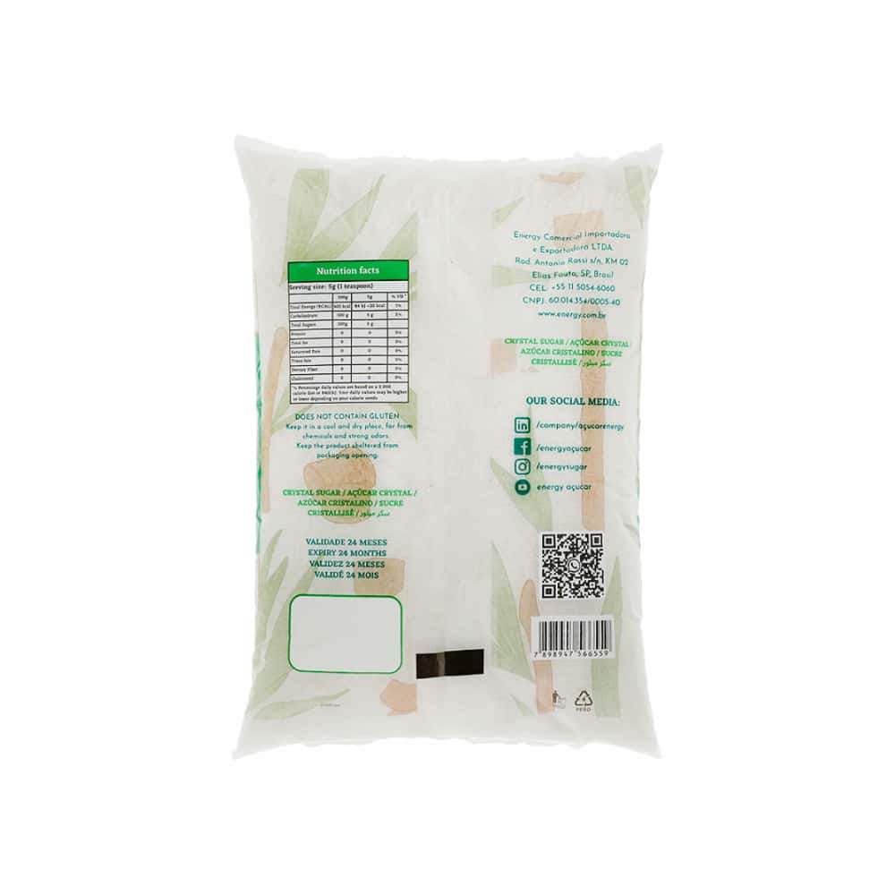 Azúcar blanca cristalina Energy (4 x 1 kg / 2.2 lb) - Miniatura 3