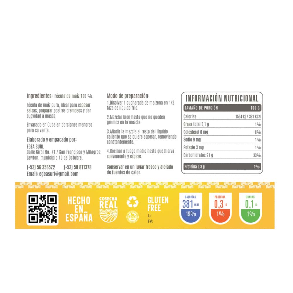Maicena Cosecha Real (1 kg / 2.2 lb) - Miniatura 3