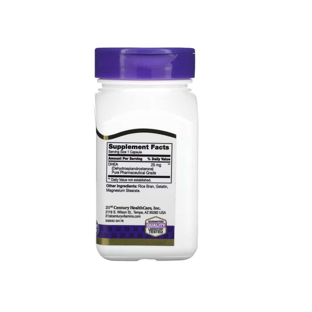 DHEA. Dehidroepiandrosterona 25 mg 21st Century (90 cápsulas) - Miniatura 6