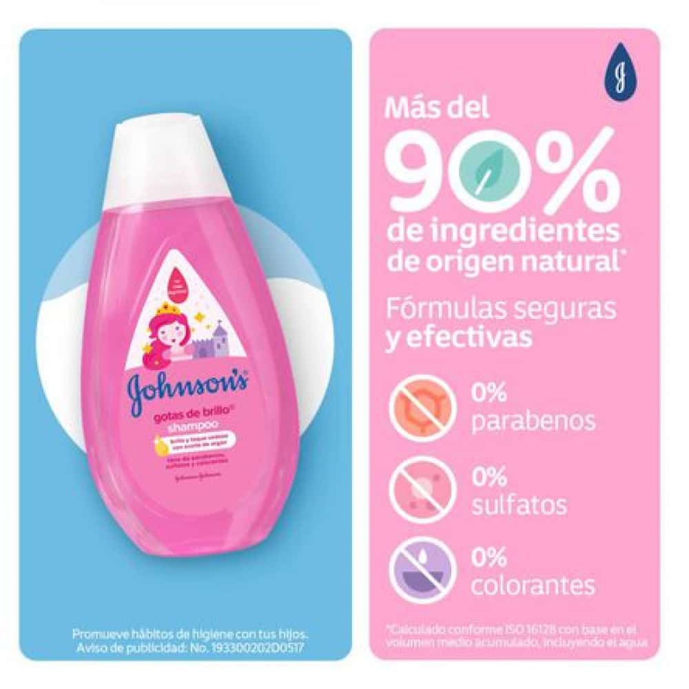 Champú para bebés gotas de brillo Johnson's (200 ml) - Miniatura 4