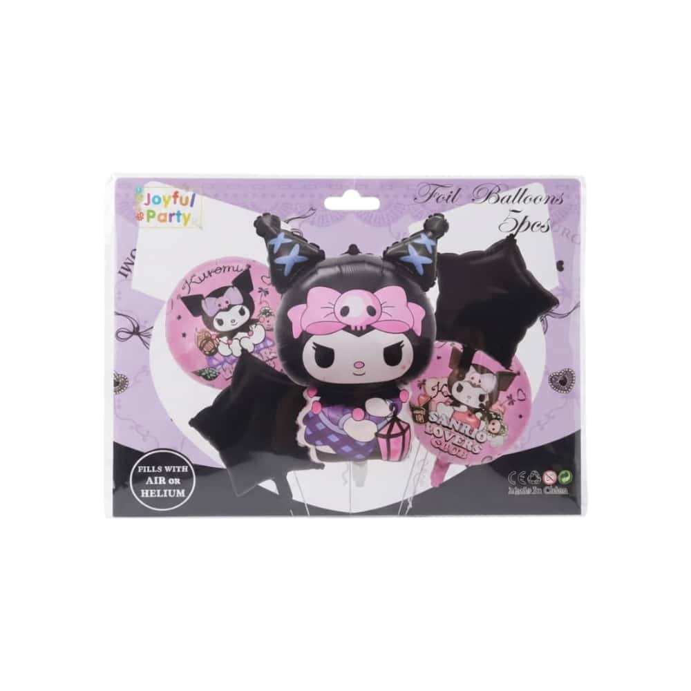 Set de globos temáticos Kuromi Tiara (5 U) - Miniatura 2