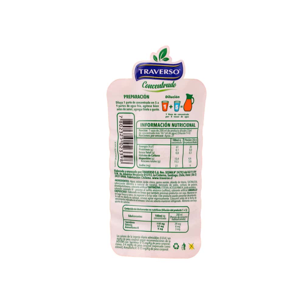 Jugo concentrado sabor naranja Traverso (3 x 900 ml) - Miniatura 3