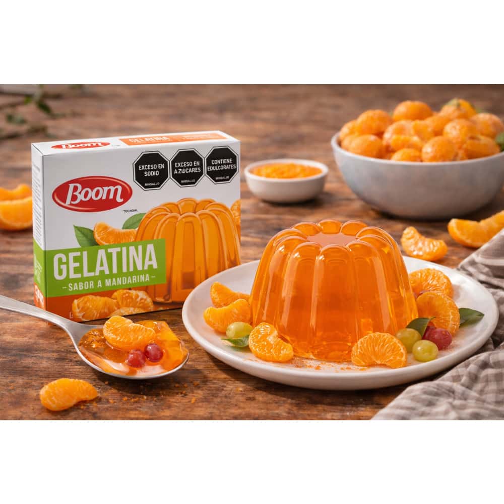 Gelatina sabor a mandarina Boom (40 g / 1.4 oz) - Miniatura 4