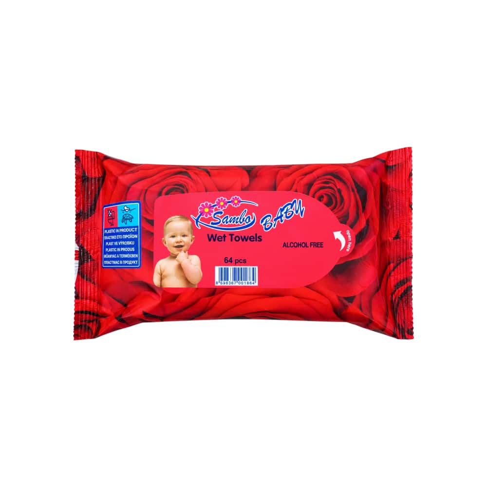 Toallitas húmedas sin alcohol Sambo Baby (64 U) - Miniatura 1