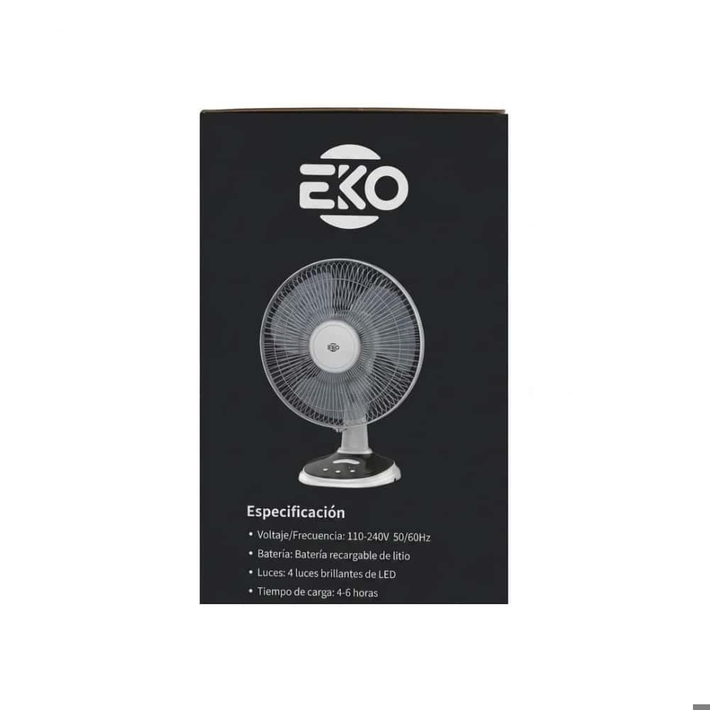 Ventilador de mesa recargable de 12'' EKO EKO5201B - Miniatura 3