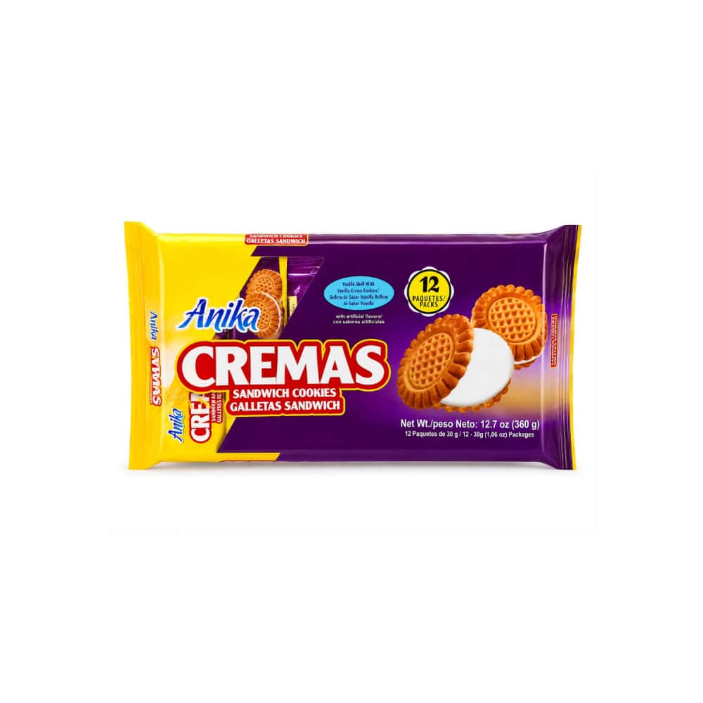 Galletas sándwich sabor vainilla Anika (360 g / 12.7 oz) - Miniatura 1