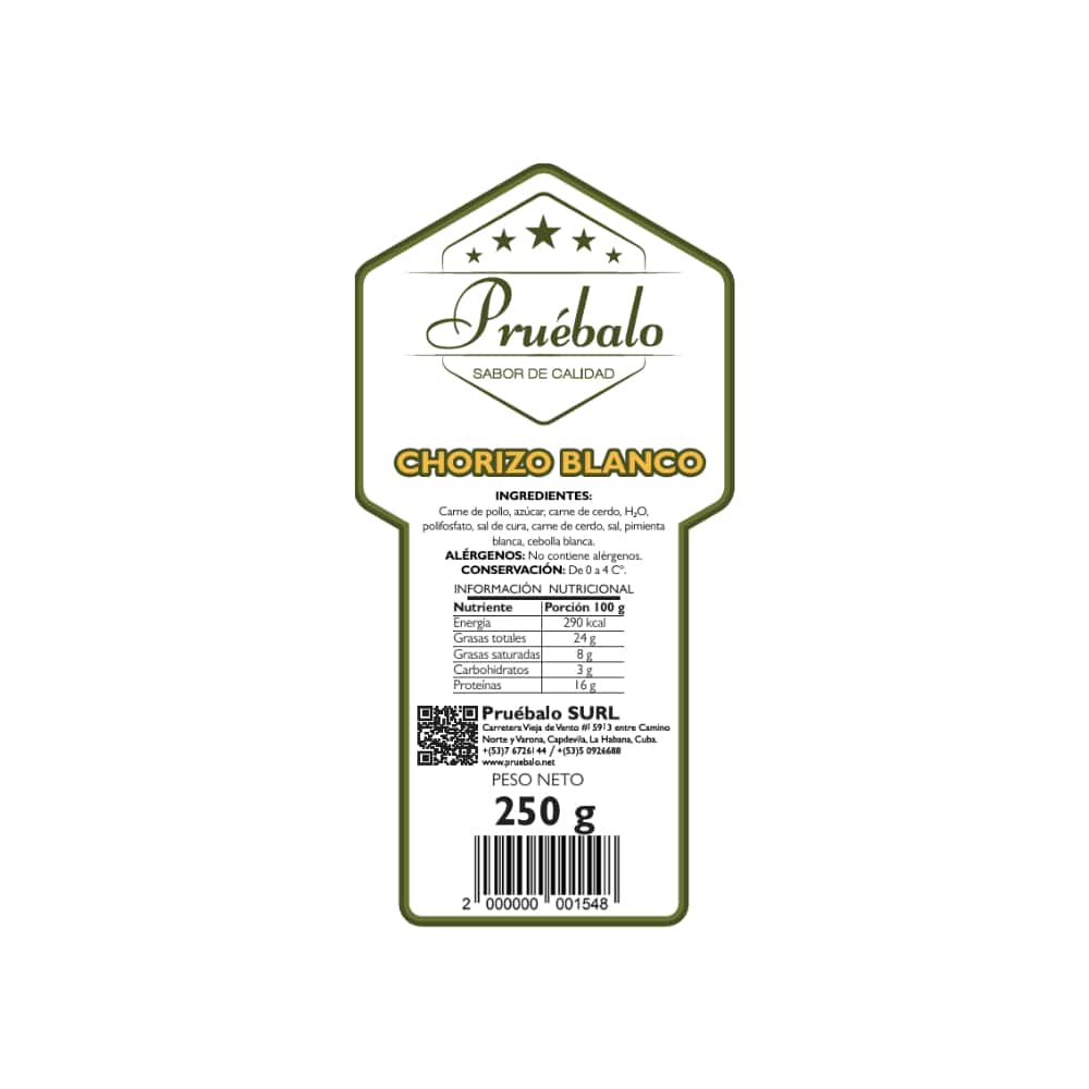 Chorizo blanco Pruébalo (250 g / 8.82 oz) - Miniatura 3